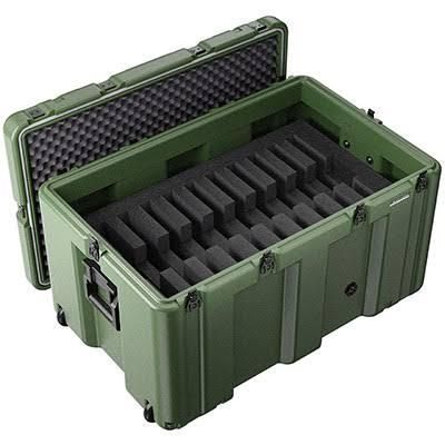 Caisse de transport avec mousse découpée